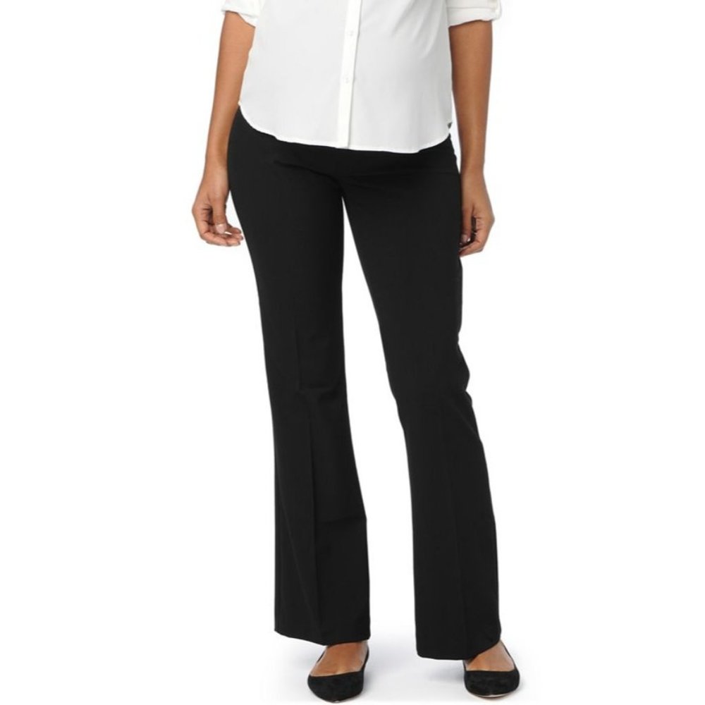 Motherhood Maternity Black Bootcut Maternity Full Panel Pants Size L Long